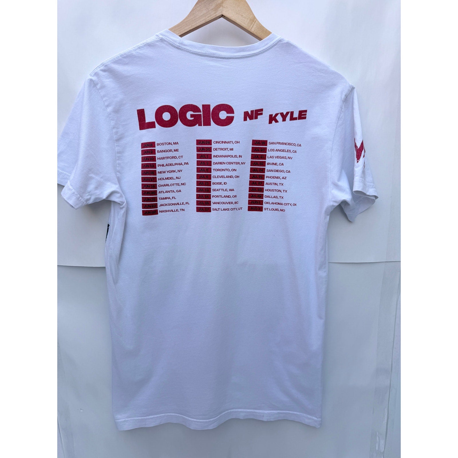 Logic Bobby Tarantino Vs Everybody Tour T Shirt Mens Medium White Graphic Tee