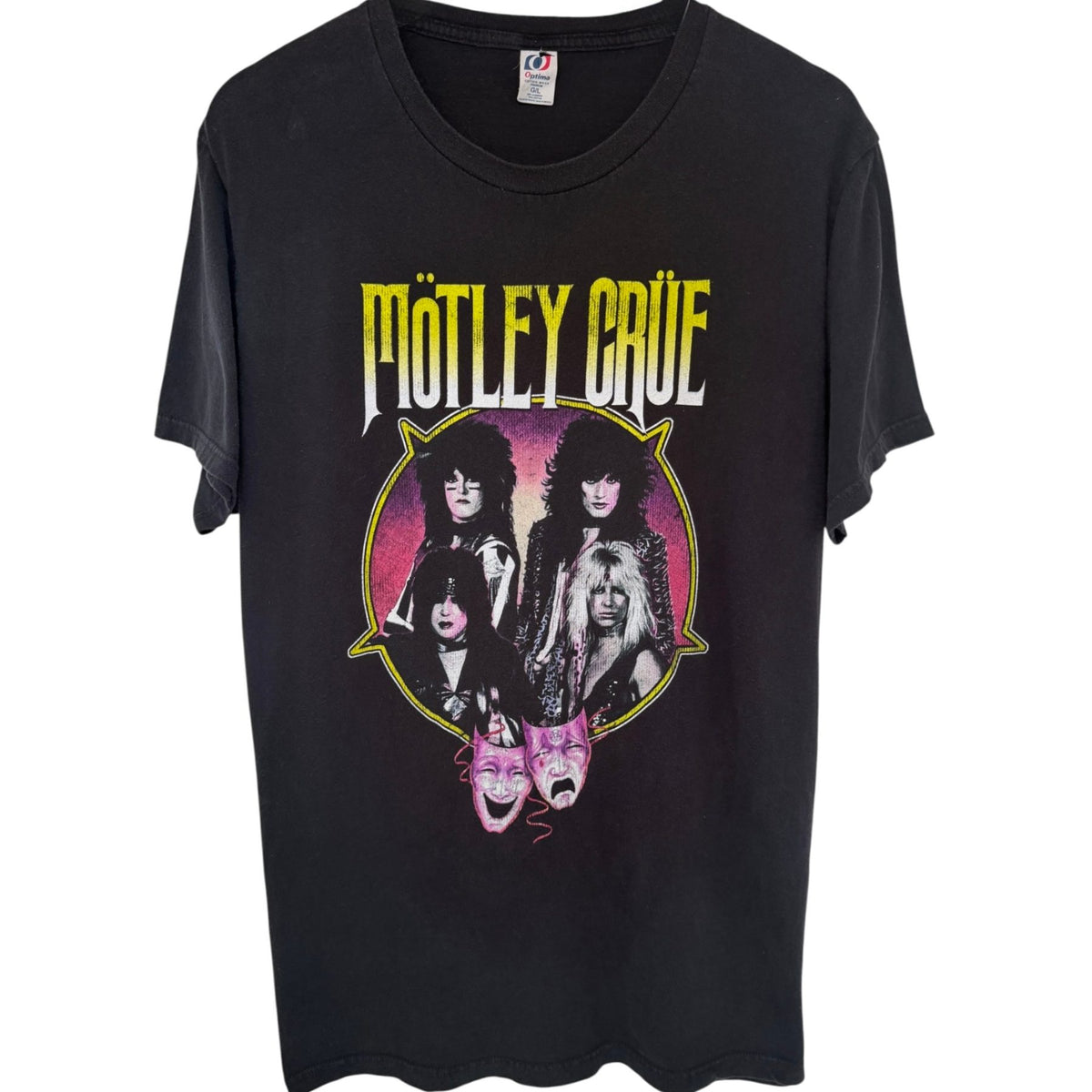 Optima Men's Black Mötley Crüe T-Shirt — front view