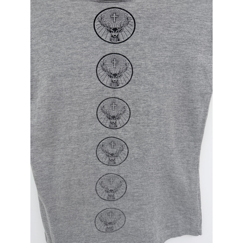 Jagermeister Graphic T Shirt Womens M L Gray Embroidered Logo Tee