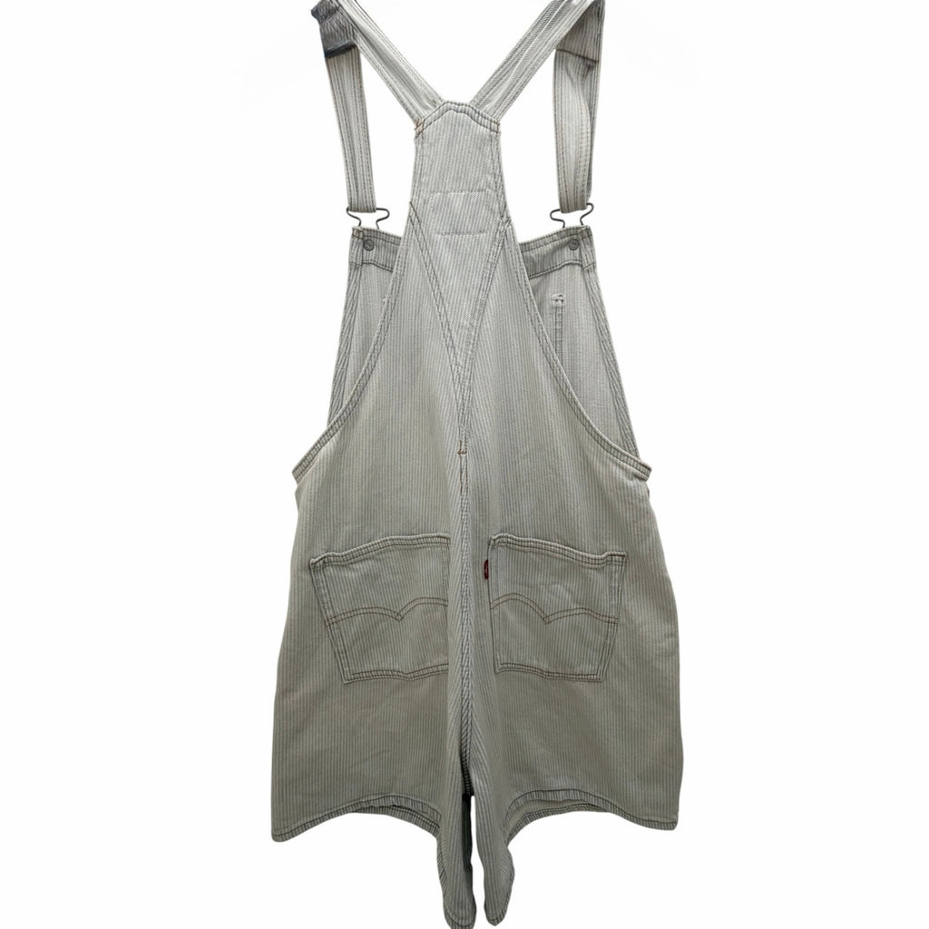 Levi's Vintage Striped Denim Shortall Overalls Women's Small detail image 2
