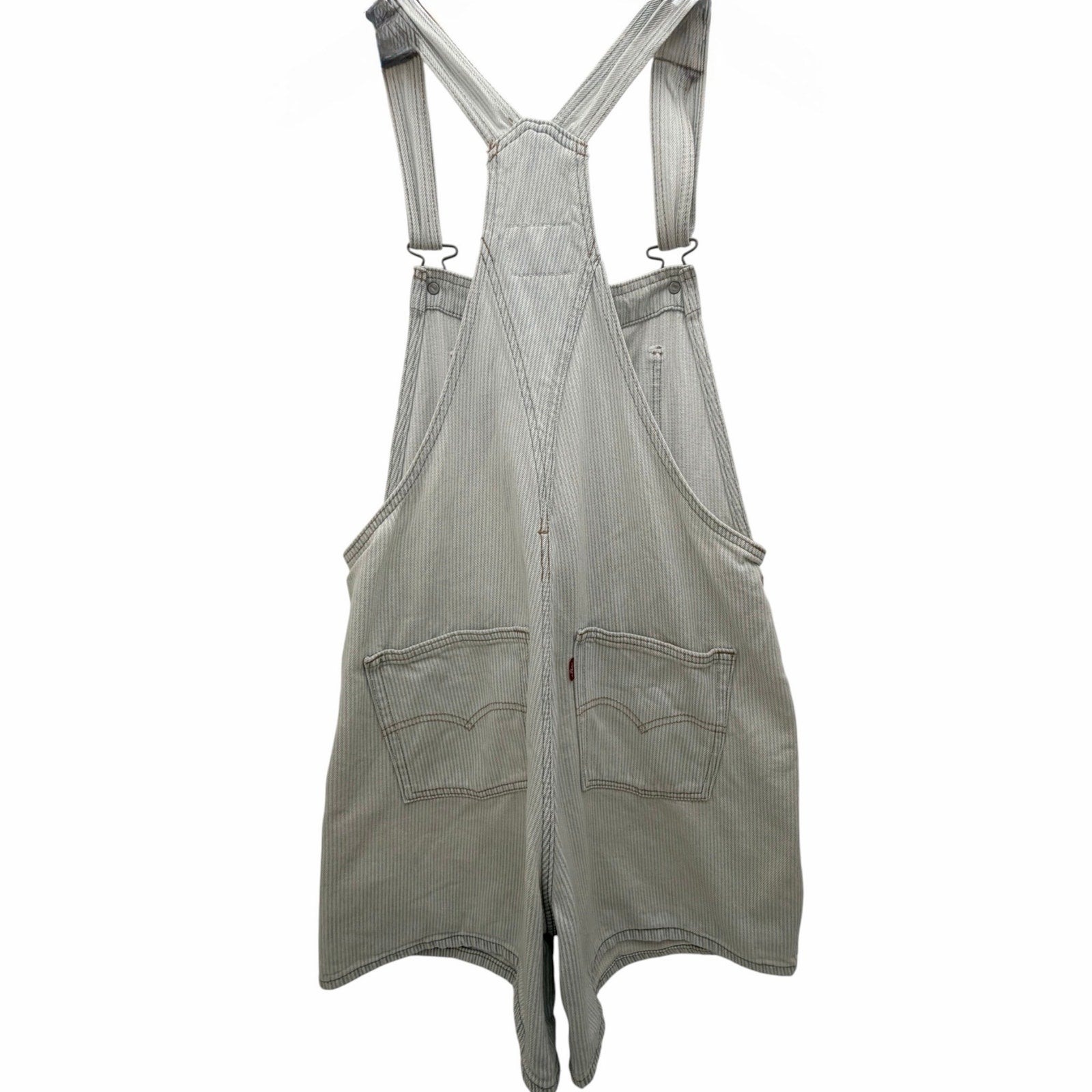 Levi's Vintage Striped Denim Shortall Overalls Women's Small
