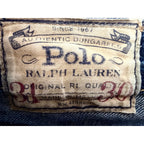 Polo Ralph Lauren Varick Slim Straight Distressed Jeans Mens 31x30 Blue