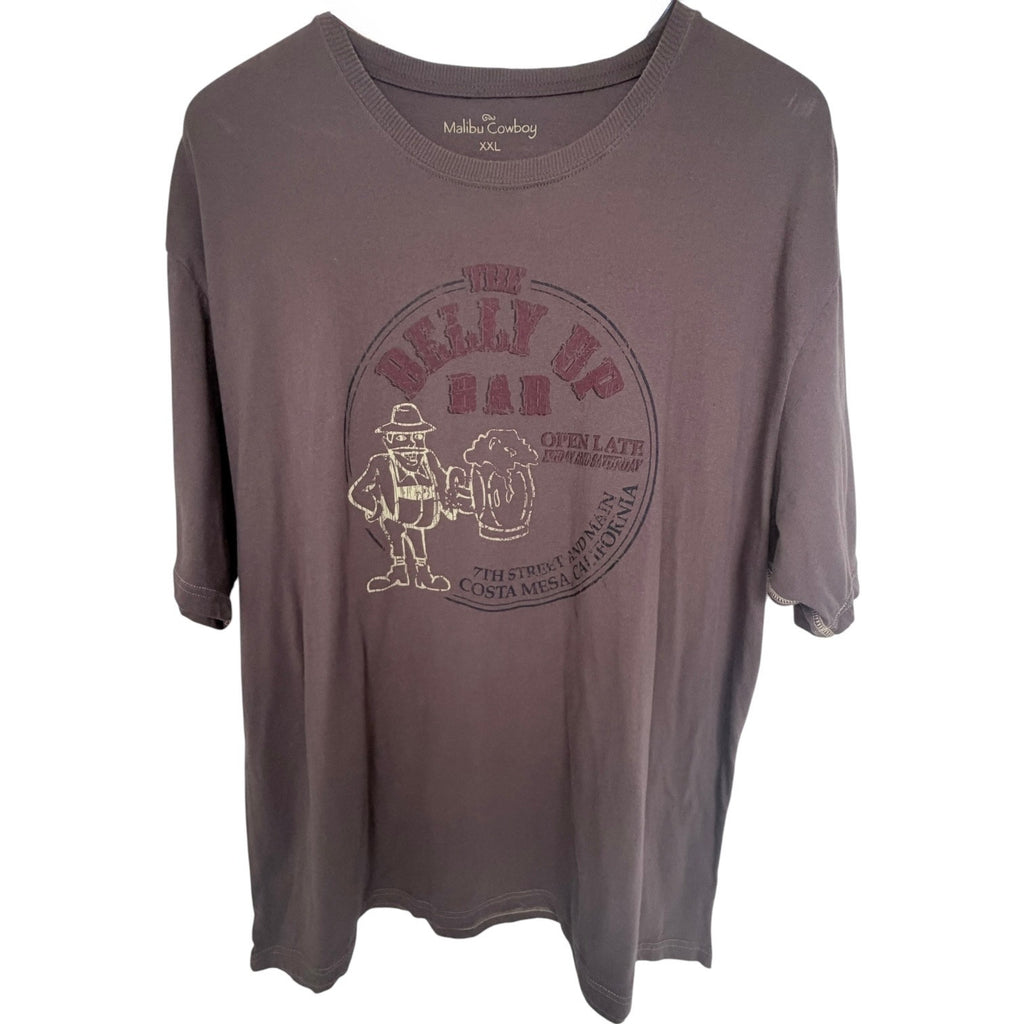 Malibu Cowboy The Belly Up Bar Costa Mesa California Graphic T Shirt Mens XXL