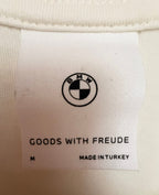 BMW Men's Ivory Goods With Freude T-Shirt — brand label
