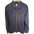 Levi's Standard Western Snap Button Shirt Mens XXL Black Long Sleeve