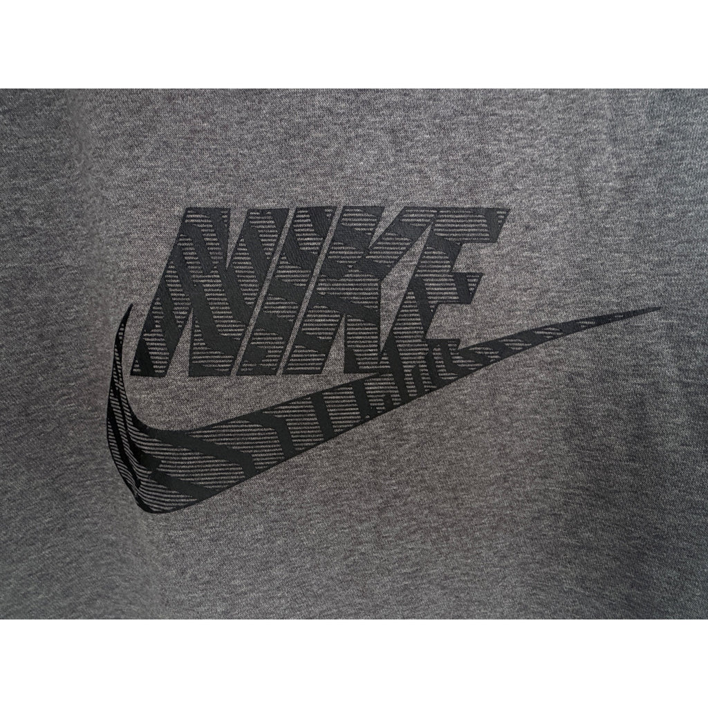 Nike Hoodie Mens Large Gray Pullover Swoosh Sweatshirt