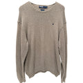 Polo Ralph Lauren Sweater Mens XXL Beige Knit Crewneck Cotton Pony Logo