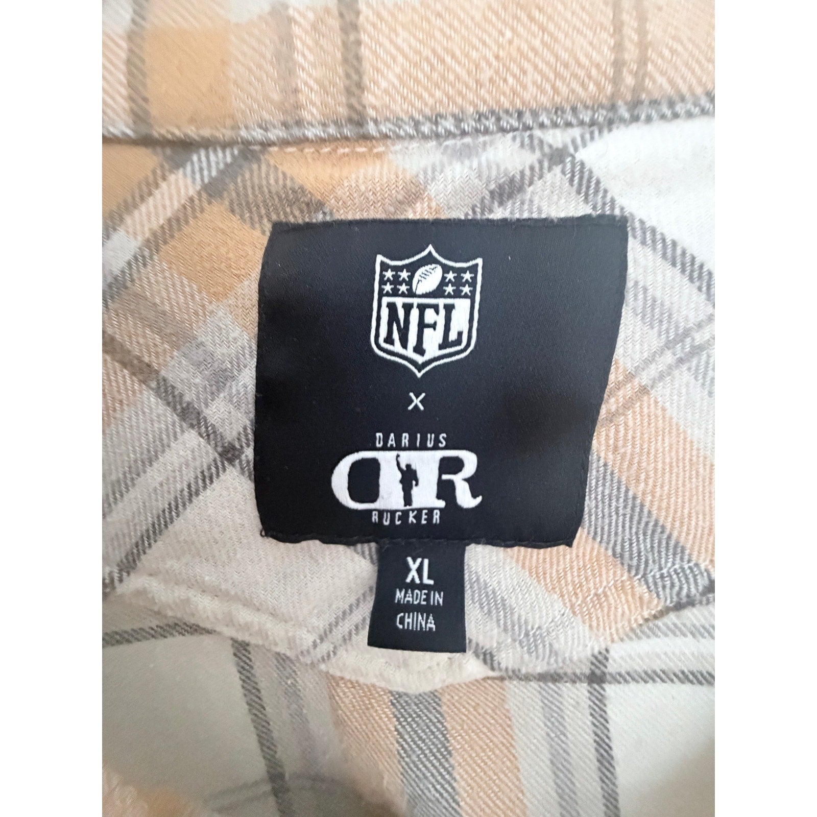 NFL San Francisco 49ers Flannel Shirt Mens XL Plaid Darius Rucker Button Up