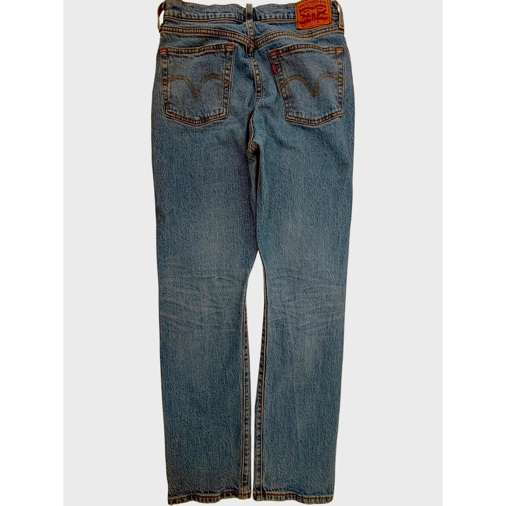 Levi's 501 Original Fit Distressed Straight Jeans Womens 28x30 detail image 2