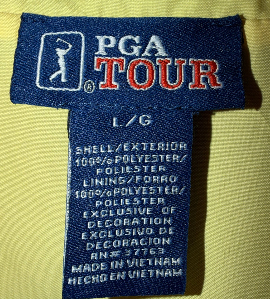 PGA TOUR Men's Blue PGA TOUR Colorblock Quarter-Zip Full-Zip Vest — brand label