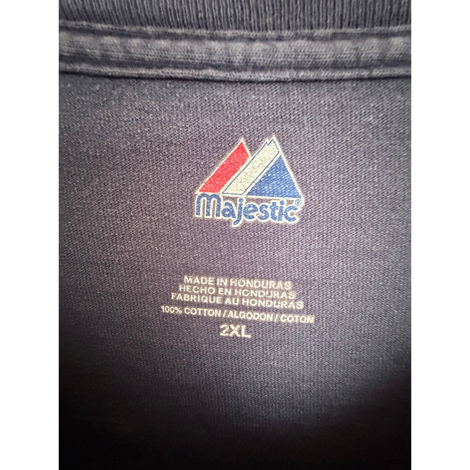 Majestic New York Yankees T Shirt Mens 2XL Blue MLB Graphic Logo additional view 2