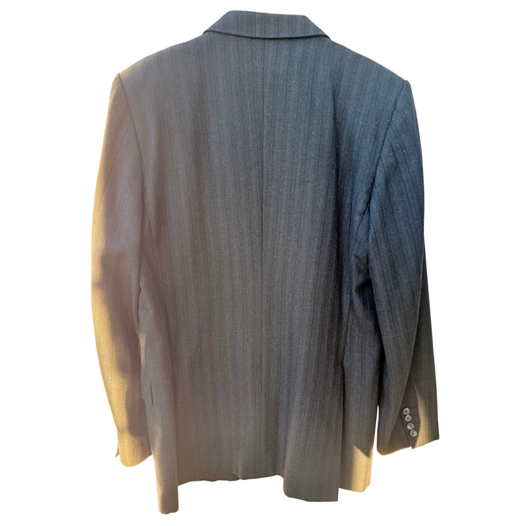 Yves Saint Laurent Mens Blazer Jacket Gray Pinstripe Made In France Vintage 40R