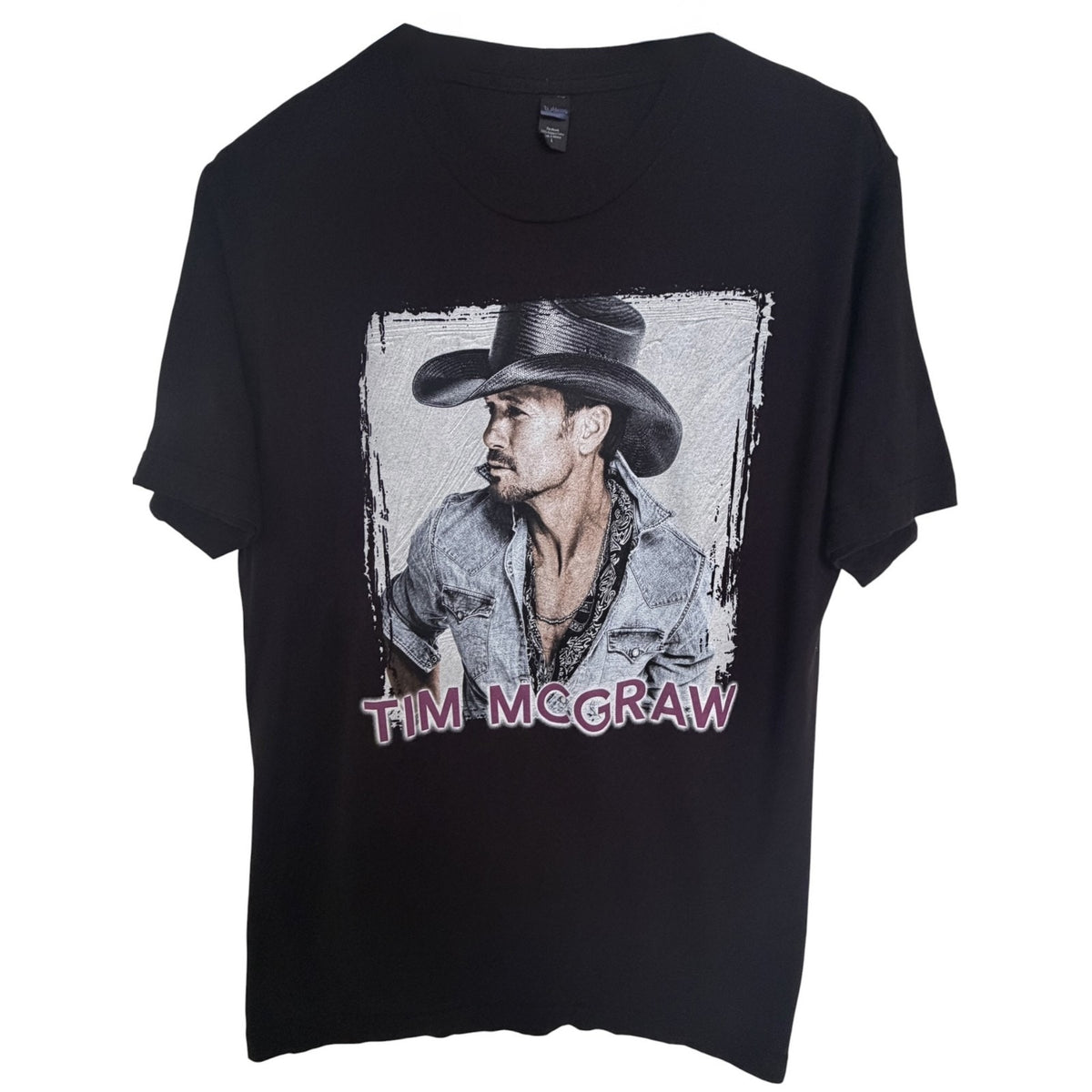 Tim McGraw Black Sundown Heaven Town 2014 Tour Tee T-Shirt - Men's L