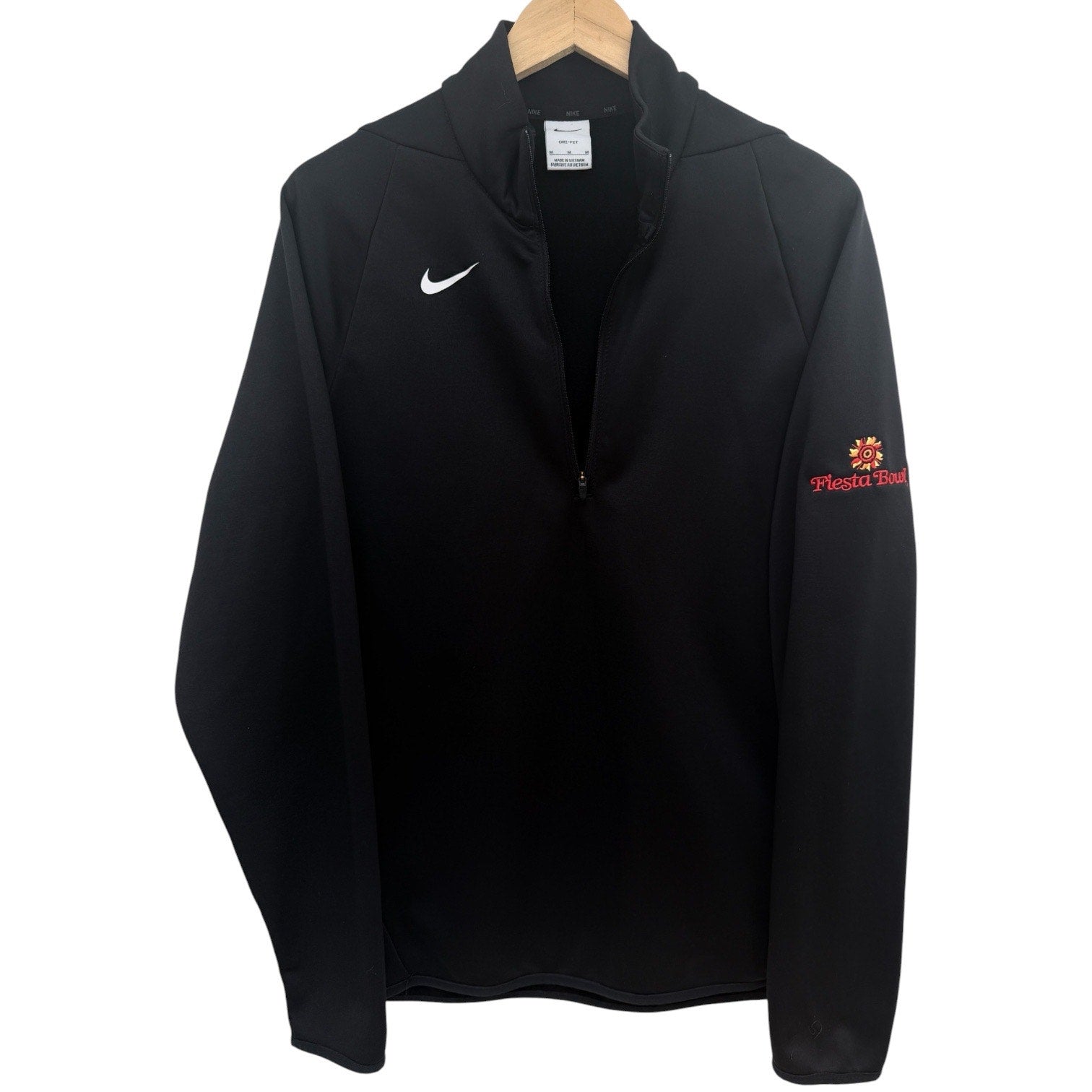 Nike Dri Fit Pullover Mens Medium Black Quarter Zip Fiesta Bowl Athletic Top