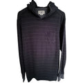 Billabong Mens Long Sleeve Hoodie Black Pinstripe Lightweight Size Large