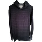Billabong Mens Long Sleeve Hoodie Black Pinstripe Lightweight Size Large