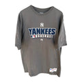 New York Yankees T Shirt Mens Large Gray MLB Majestic Baseball Authentic Fan Tee