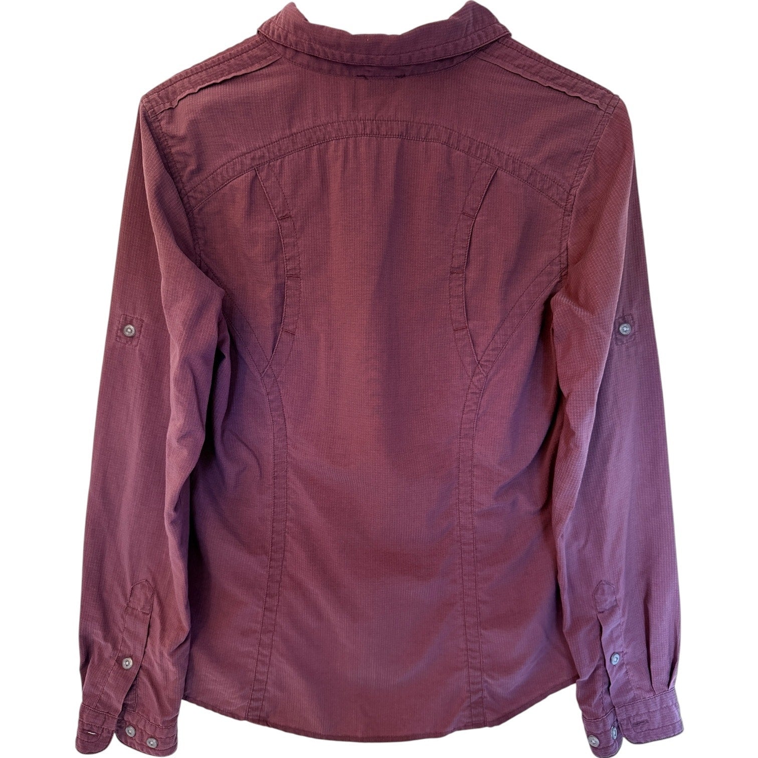 The North Face Button Up Shirt Womens Medium Purple Hiking Outdoor Lightweight
