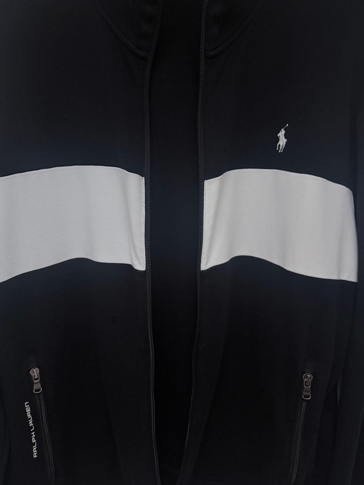 Polo Men's Navy Blue Colorblock Full-Zip Windbreaker Jacket — view 5