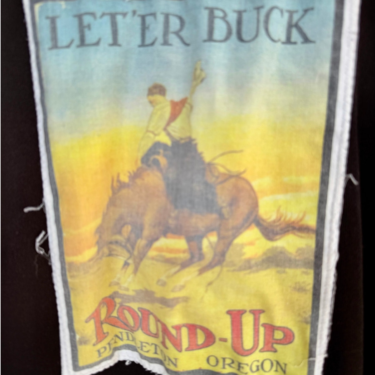Arizona Round Up Let’er Buck Sweatshirt Womens XL Black Western Rodeo Graphic