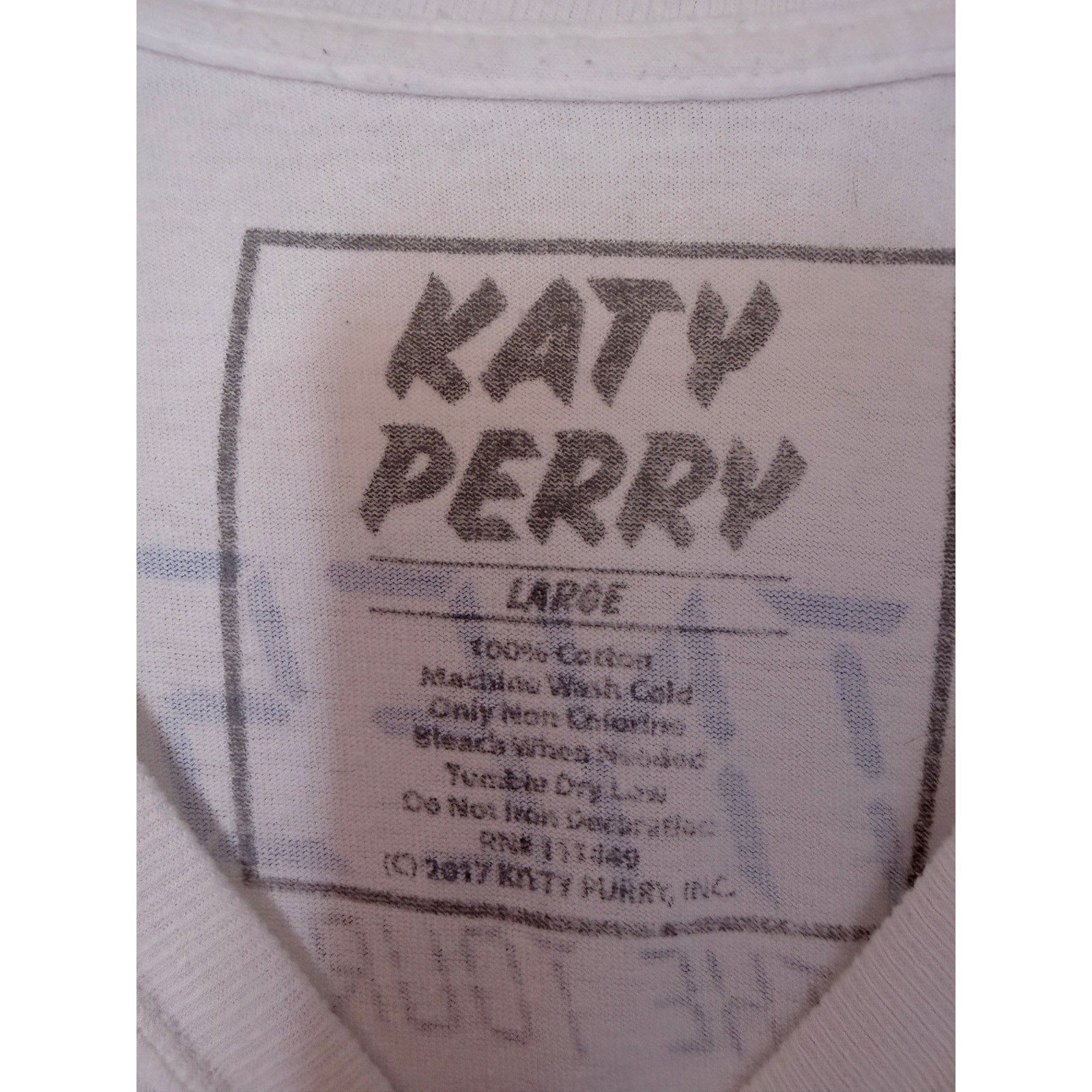 Katy Perry Witness Tour Long Sleeve Shirt Mens Large White Graphic Tee