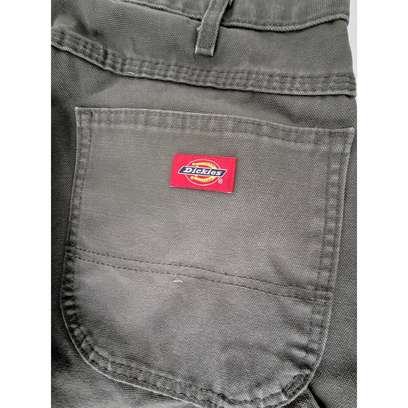 Dickies Carpenter Pants Mens 34x32 Gray Relaxed Fit Utility Work Jeans