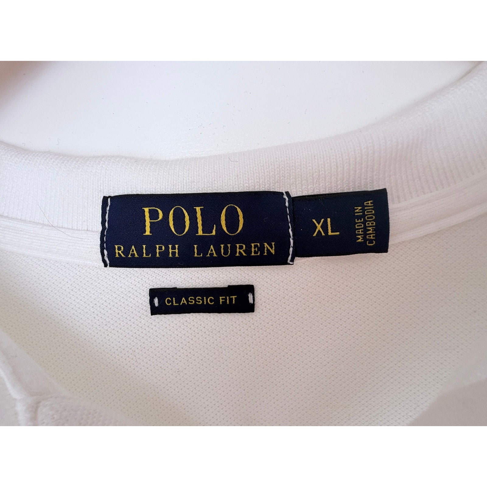 Polo Ralph Lauren Polo Shirt Mens XL White Classic Fit Pony Logo