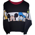 Disney Mickey Mouse Donald Duck Goofy Pluto Womens Large Graphic Sweatshirt