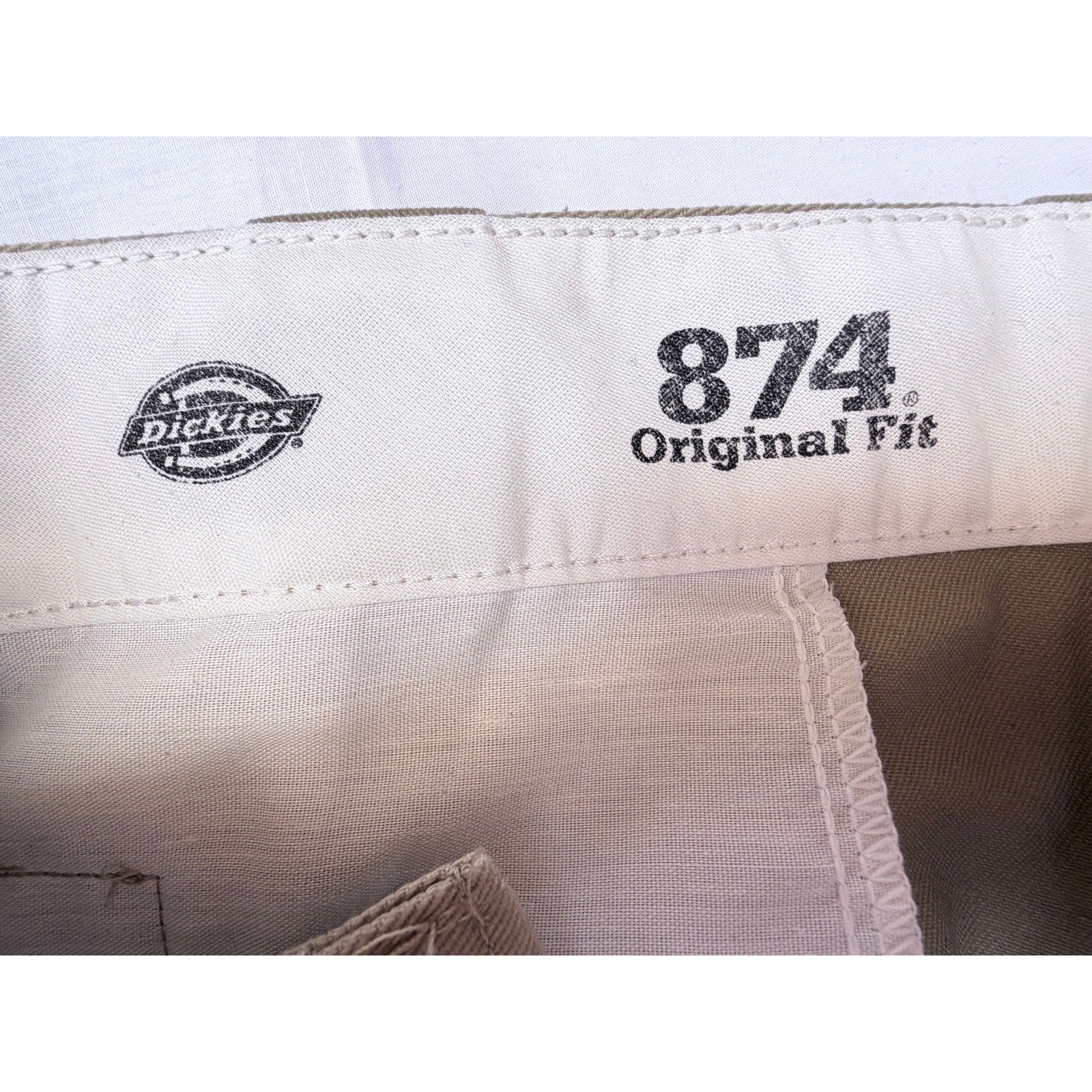 Dickies 874 Work Pants Mens 33x31 Khaki Straight Leg Original Fit Uniform