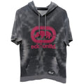 Ecko Unltd Short Sleeve Hoodie Mens Medium Gray Tie Dye Streetwear Rhino Logo