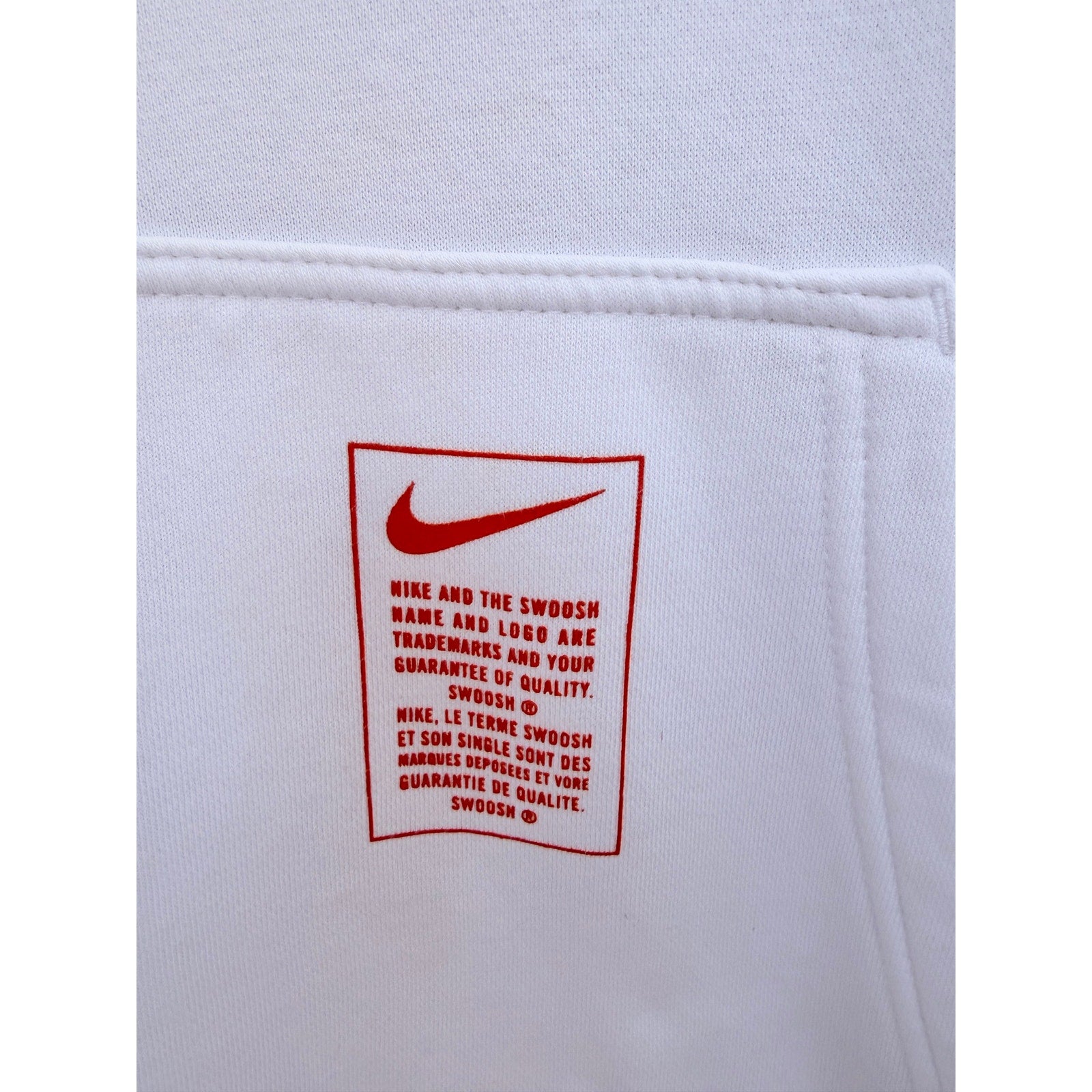Nike Hoodie Mens Large White Swoosh Graphic Pullover Sweatshirt Athletic additional view 3