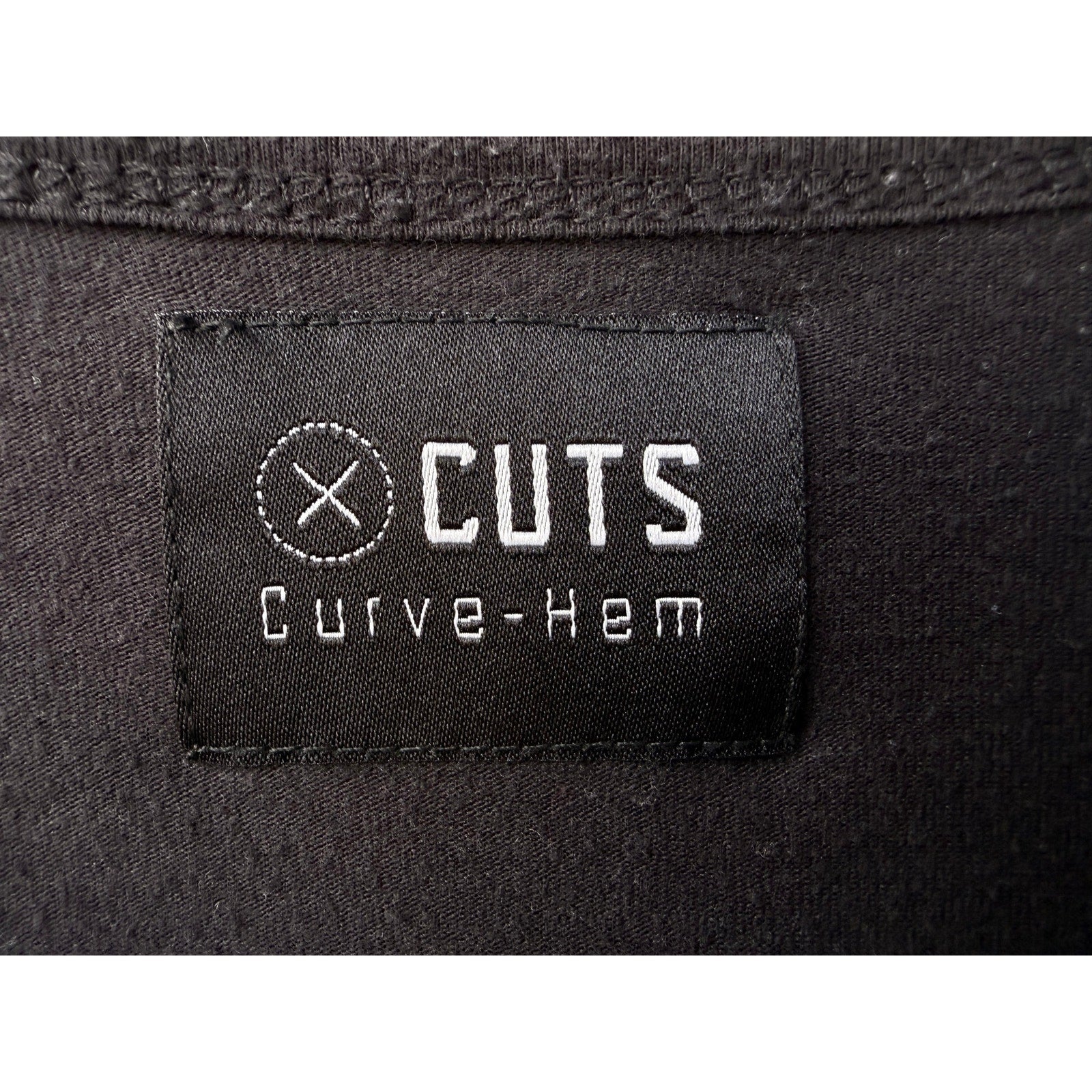 Cuts Curve Hem Long Sleeve Henley Mens Large Gray Minimal Premium Basics