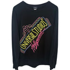 Universal Studios Men's Black Universal Studios Pullover Sweatshirt Sweatshirt — front view