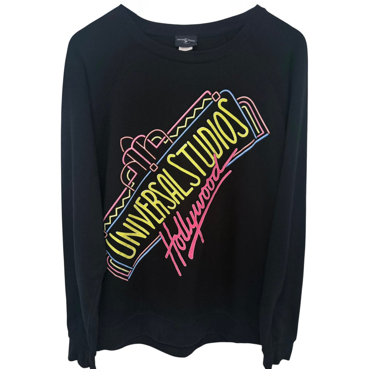 Universal Studios Men's Black Universal Studios Pullover Sweatshirt Sweatshirt — front view