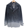 Volcom Peacoat Jacket Mens Medium Gray Ombre Wool Blend Double Breasted Coat