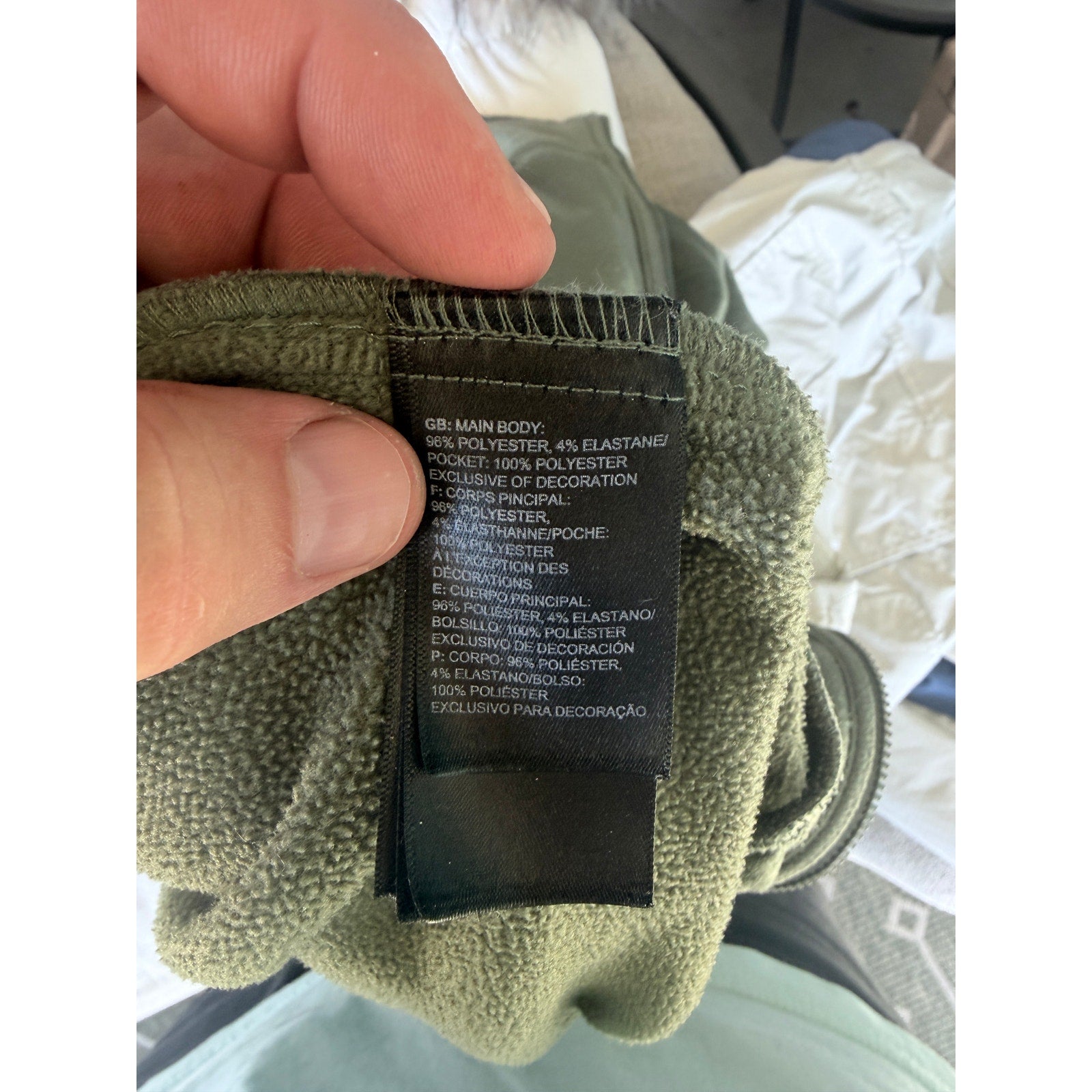 The North Face Men's Full Zip Fleece Jacket Medium Green Stretch Outdoor
