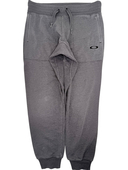 2000s Oakley Fleece Jogger Sweatpants Men's Small Gray Athletic Logo - Image 1