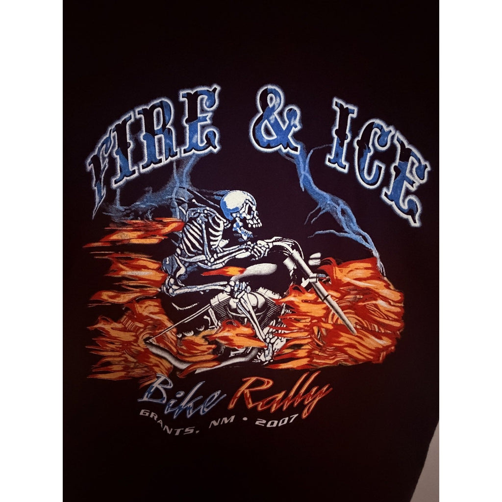 Budweiser Men's Black 2007 Fire & Ice Bike Rally T-Shirt XL — photo 3