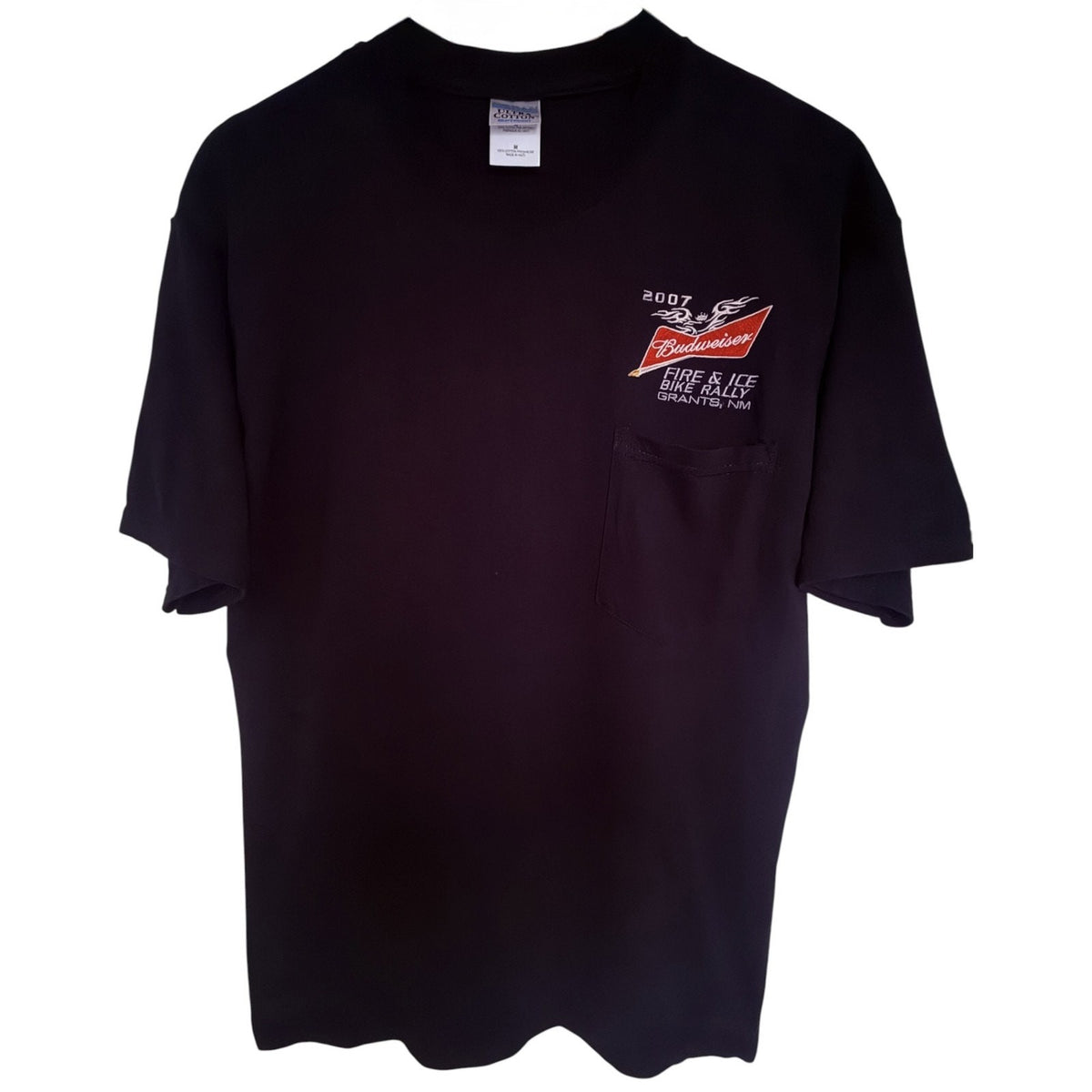 Budweiser Men's Black 2007 Fire & Ice Bike Rally T-Shirt XL — photo 2