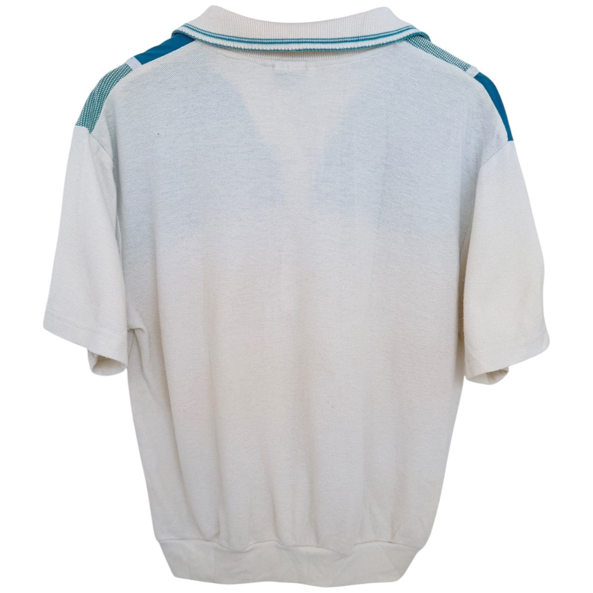 Teddi Women's Cream Teal Colorblock Polo — photo 2